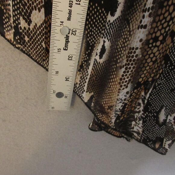 Catherines Top Tunic Plus 4X Snake Print Crinkle Studded Asymmetrical - Picture 7 of 11